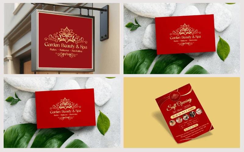 Mẫu thiết kế logo tiệm nail vintage Kiến Vua Branding