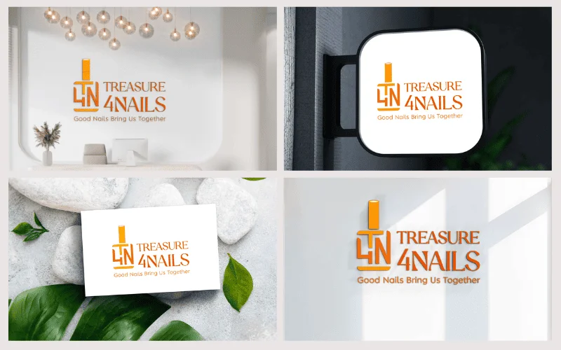 Mẫu xu hướng thiết kế logo tiệm nail sang trọng