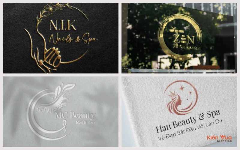 Mẫu thiết kế logo nail & spa tại Kiến Vua Branding