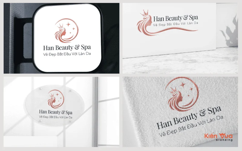 Mẫu logo beauty & spa xu hướng tối giản tại Kiến Vua Branding 