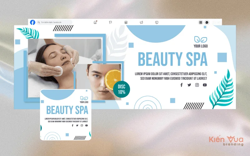 Mẫu cover facebook cho spa, mỹ phẩm