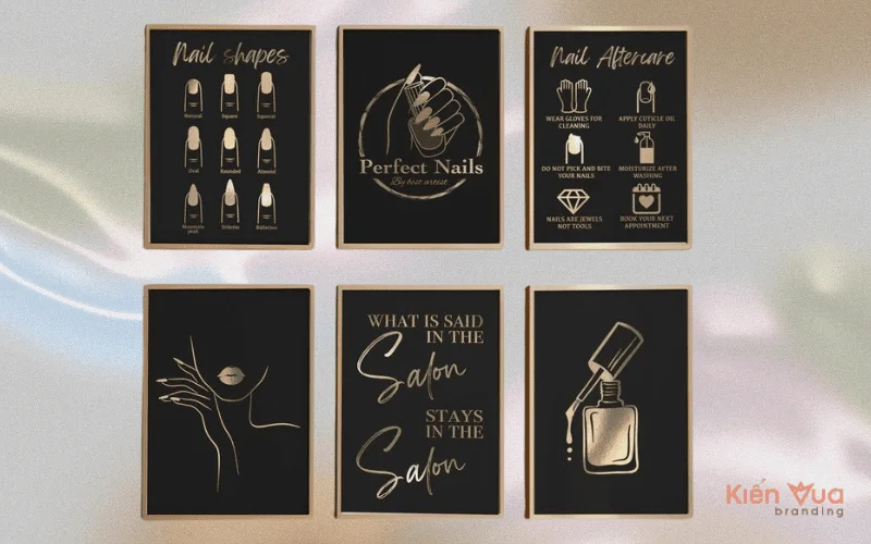 Mẫu Poster Nail Art Chủ Đề “Luxury & Gold”