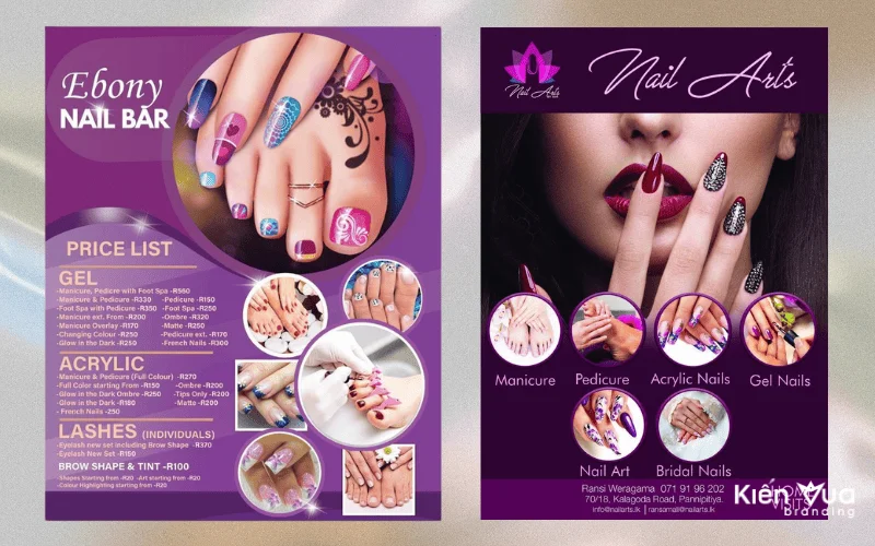 Mẫu Poster Nail Art “Color Pop” – Màu Sắc Phá Cách