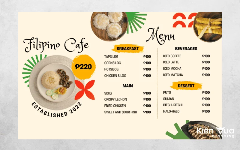 Gợi Ý Mẫu Menu Đẹp Đơn Giản Cho Quán Cafe, Trà Sữa, Nhà Hàng