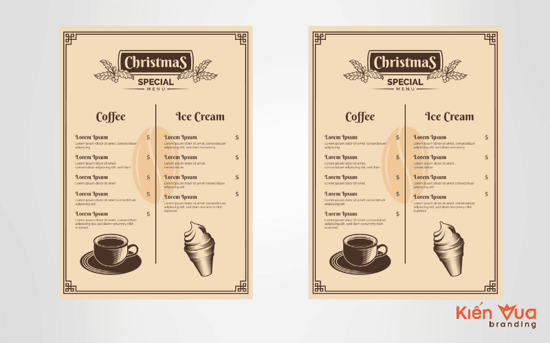Mẫu Menu Cafe Vintage