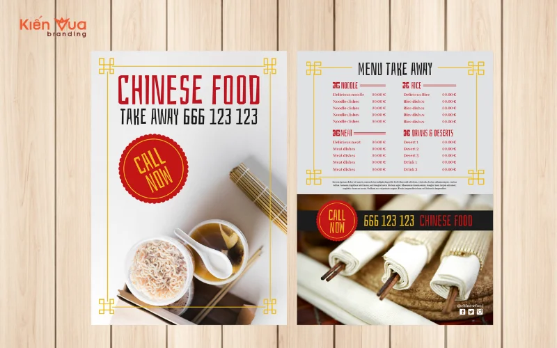 Mẫu menu nhà hàng dạng tạp chí