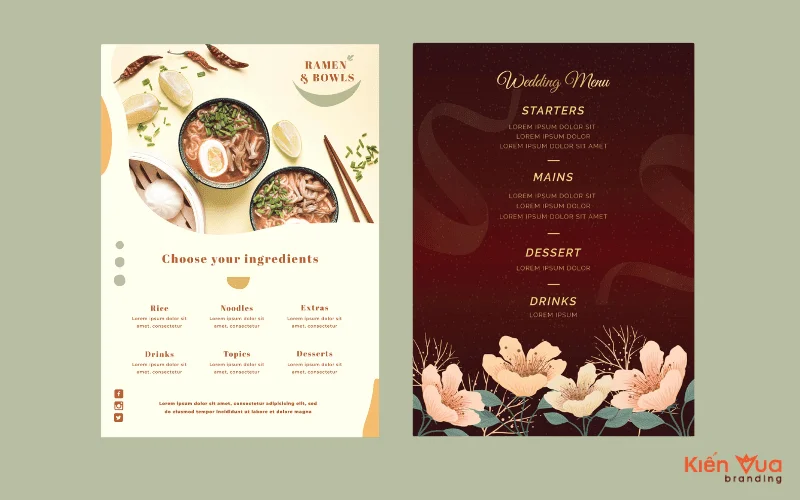 Mẫu Menu Nhà Hàng Fine Dining Việt