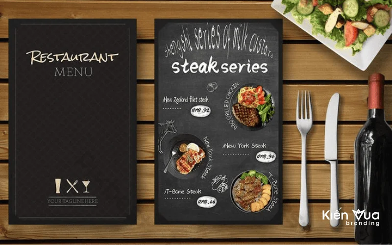 Mẫu Menu Steakhouse Âu