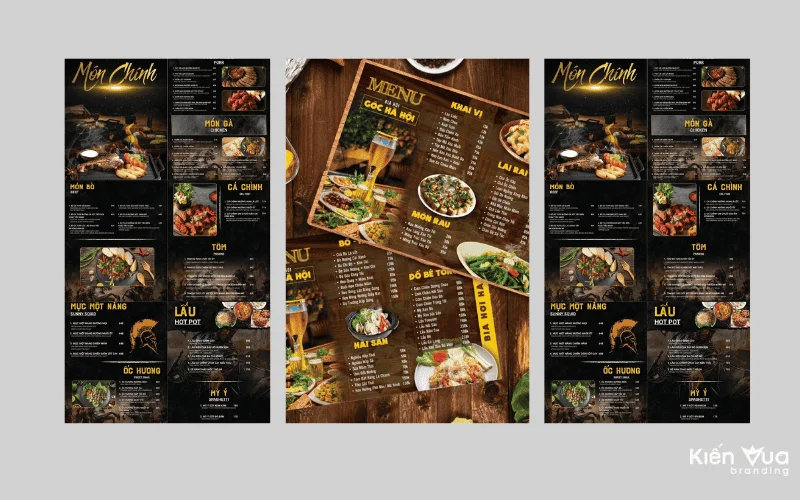 Mẫu thiết kế menu quán nhậu bình nhân