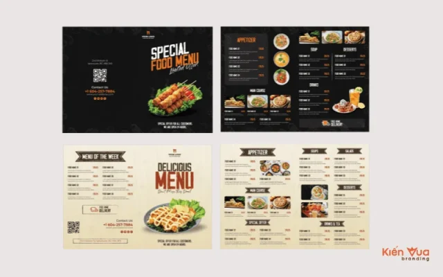 Mẫu web thiết kế menu nhà hàng miễn phí
